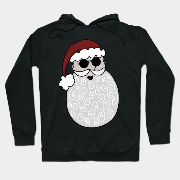 Badass santa with glasses Hoodie by GribouilleTherapie